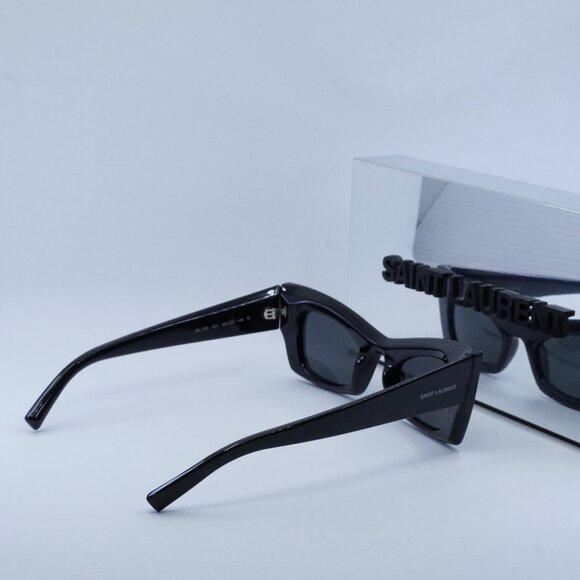 Saint Laurent SL702 001 Black Cat Eye Sunglasses - Picture 6 of 10